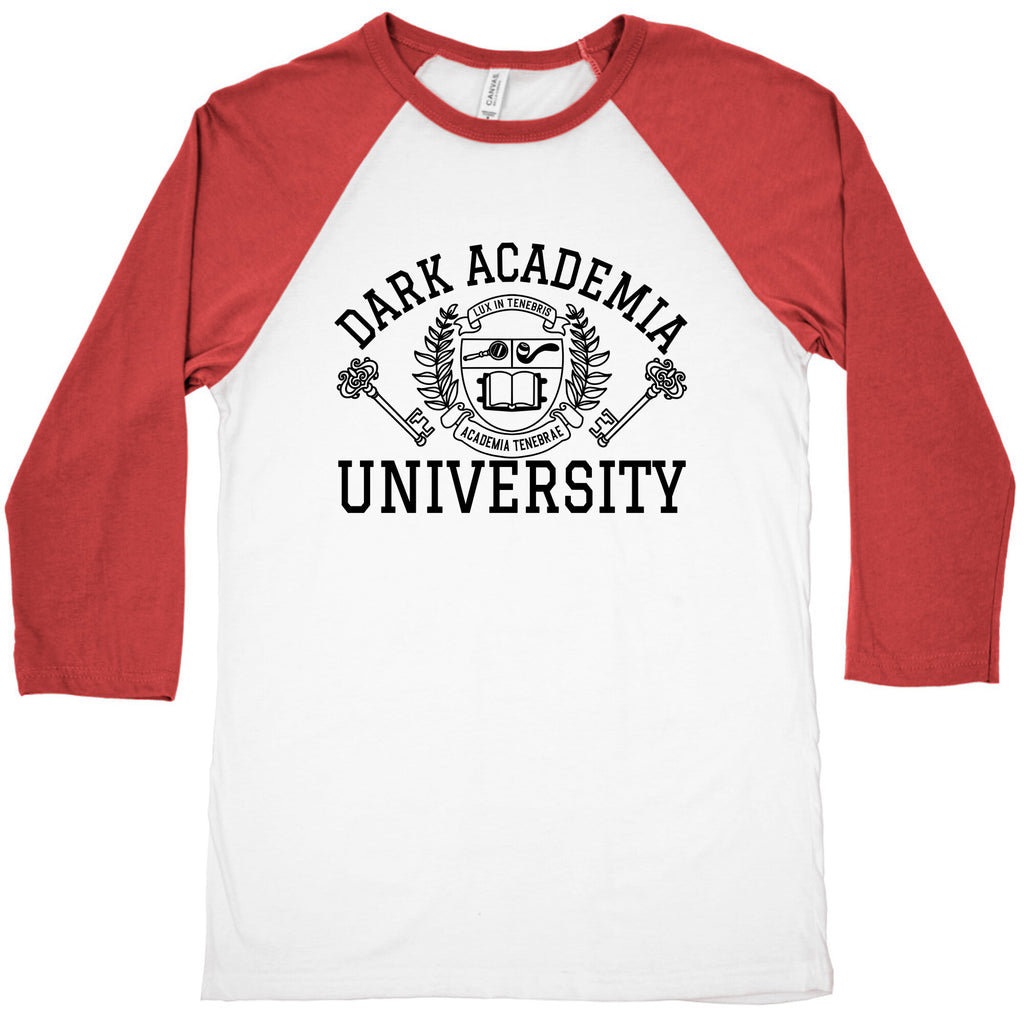 Dark Academia University Baseball Tee