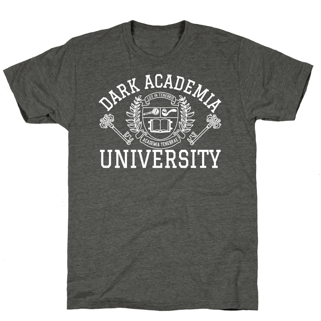 Dark Academia University Unisex Triblend Tee