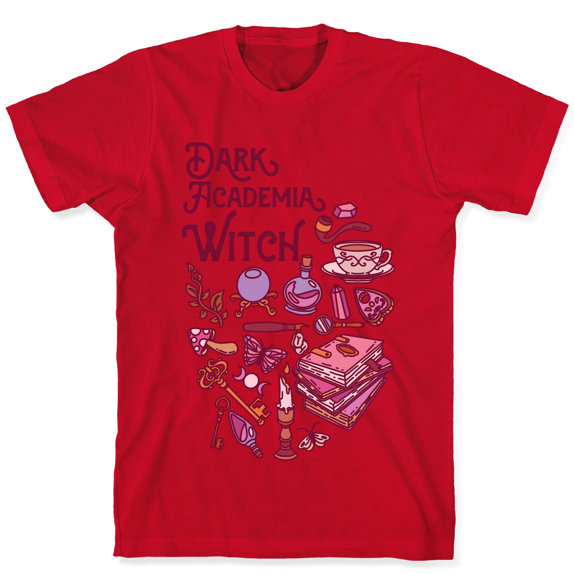 Dark Academia Witch Pattern T-Shirt