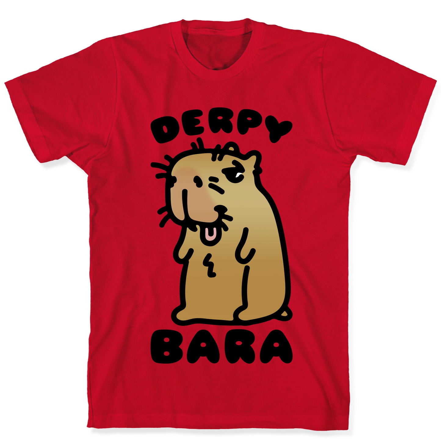 Derpy-Bara Derpy Capybara Parody T-Shirt