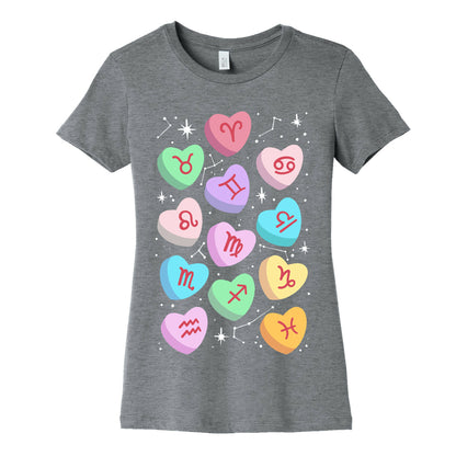 Horoscope Candy Hearts Women's Cotton Tee