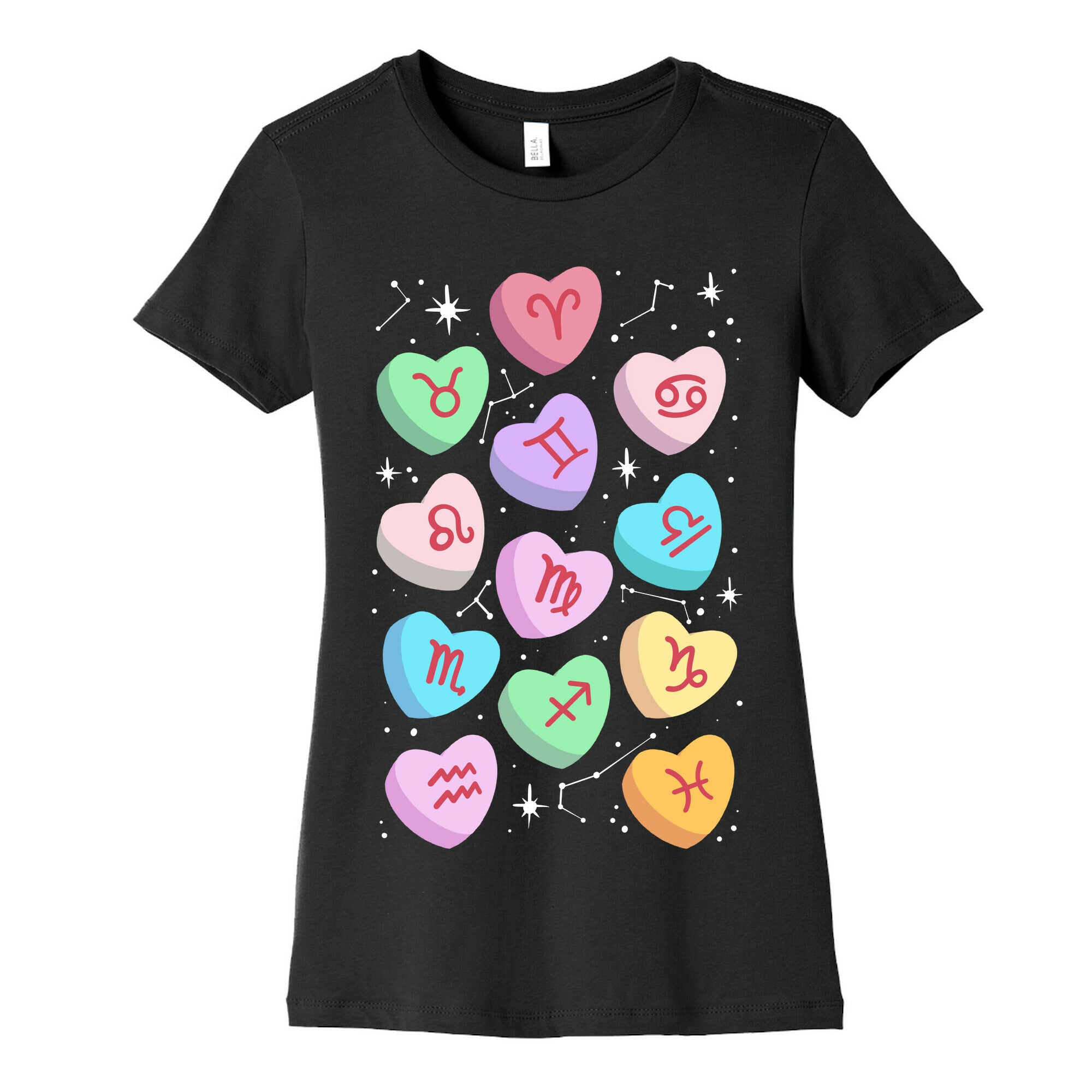 Horoscope Candy Hearts Women's Cotton Tee