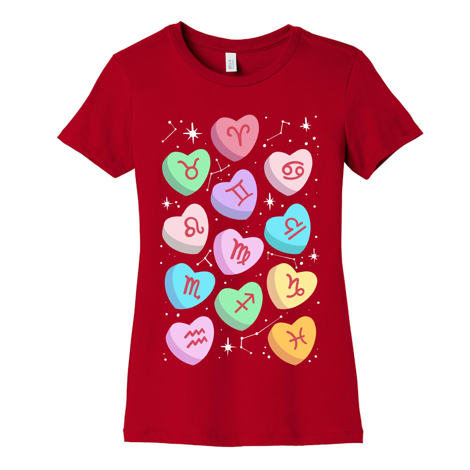 Horoscope Candy Hearts Women's Cotton Tee