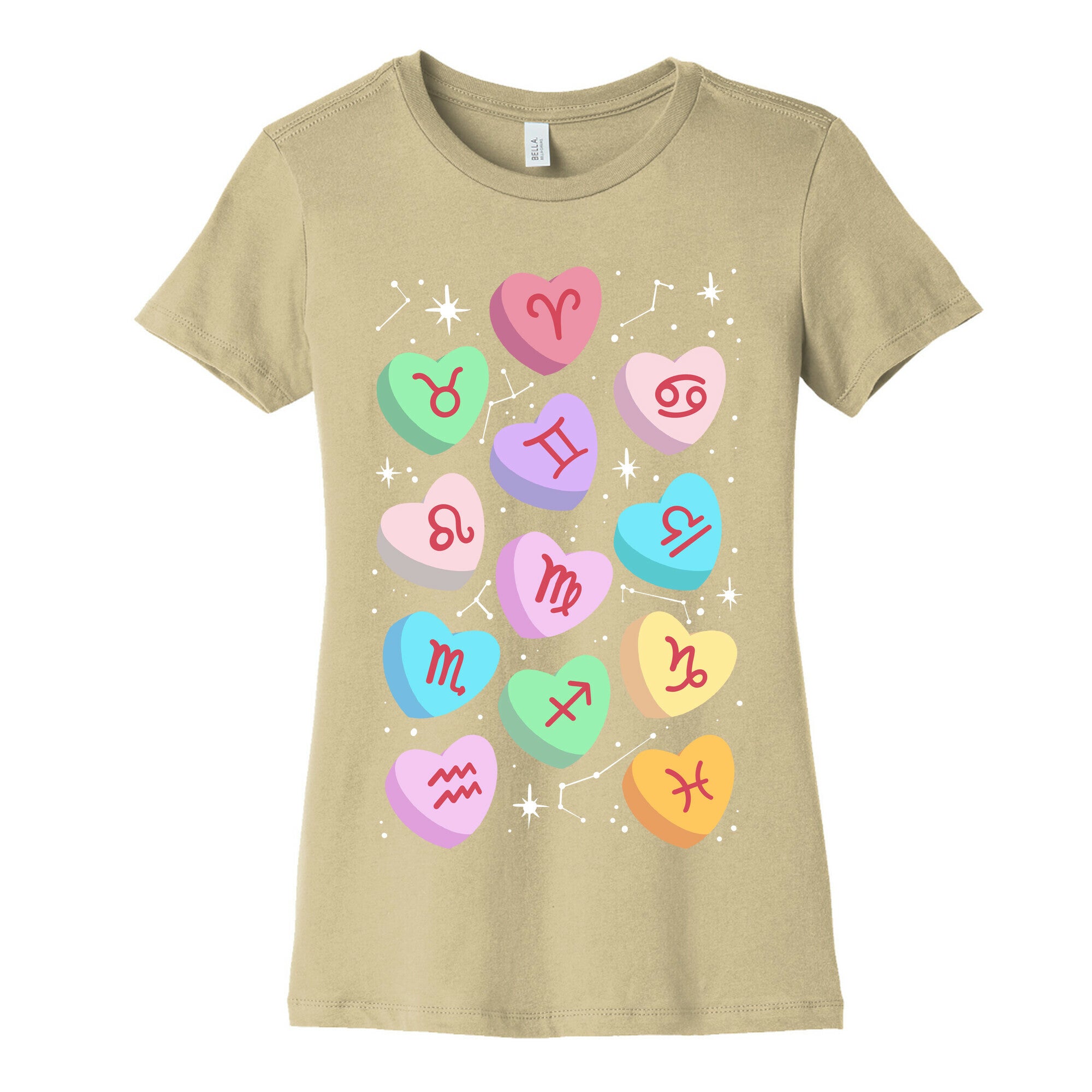 Horoscope Candy Hearts Women's Cotton Tee