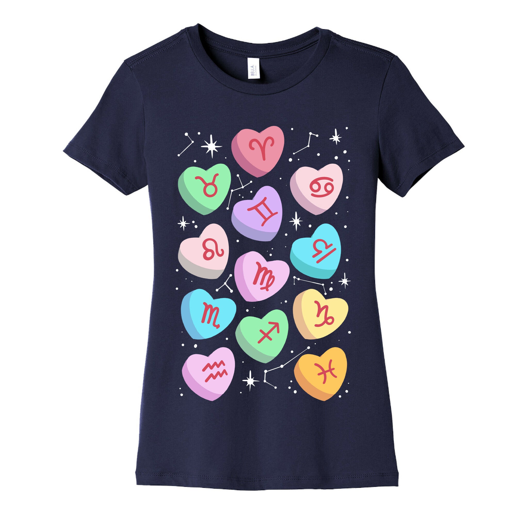 Horoscope Candy Hearts Women's Cotton Tee