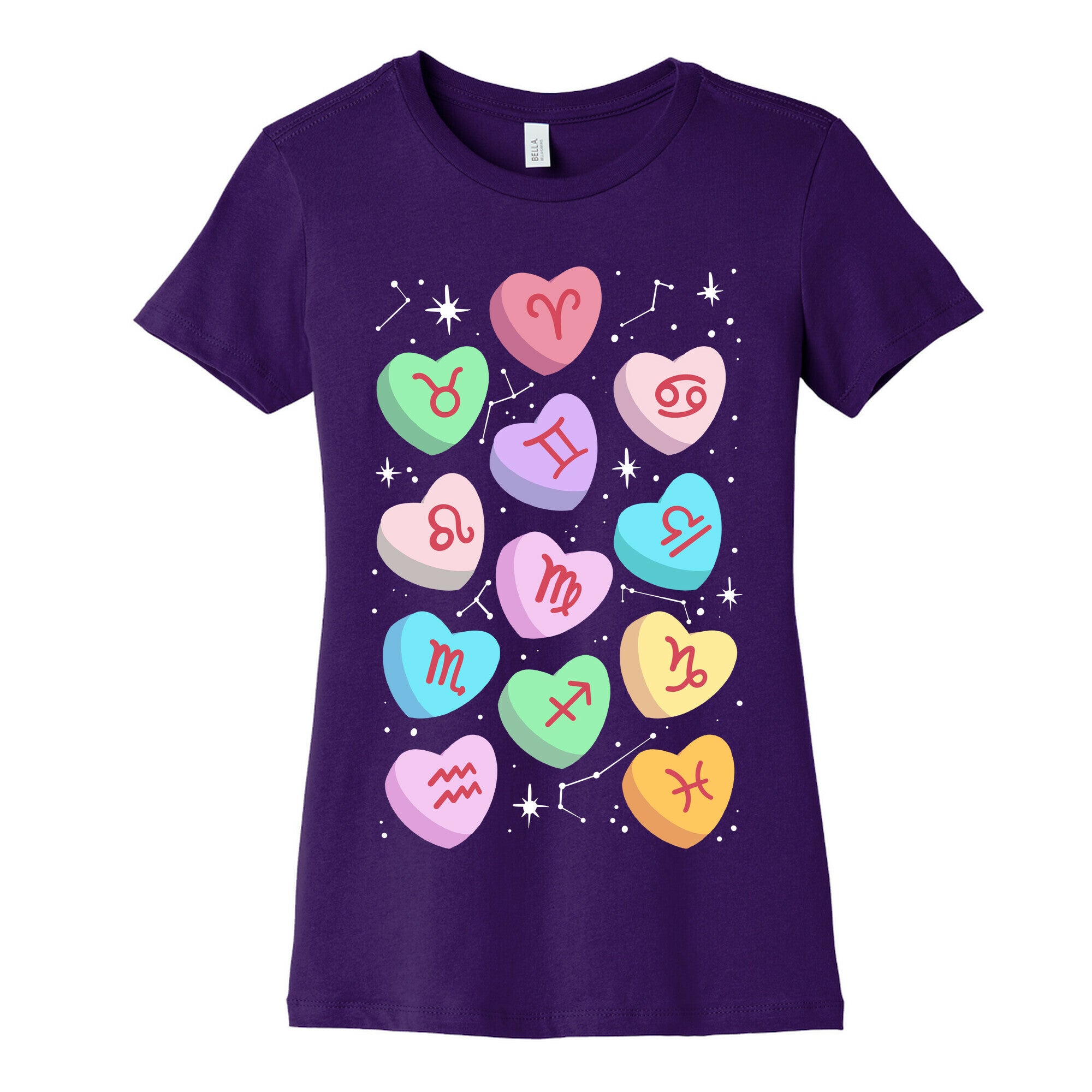 Horoscope Candy Hearts Women's Cotton Tee