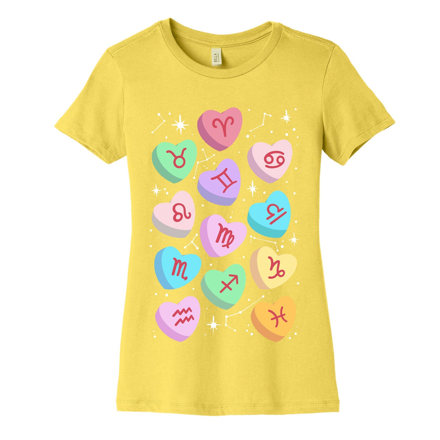 Horoscope Candy Hearts Women's Cotton Tee