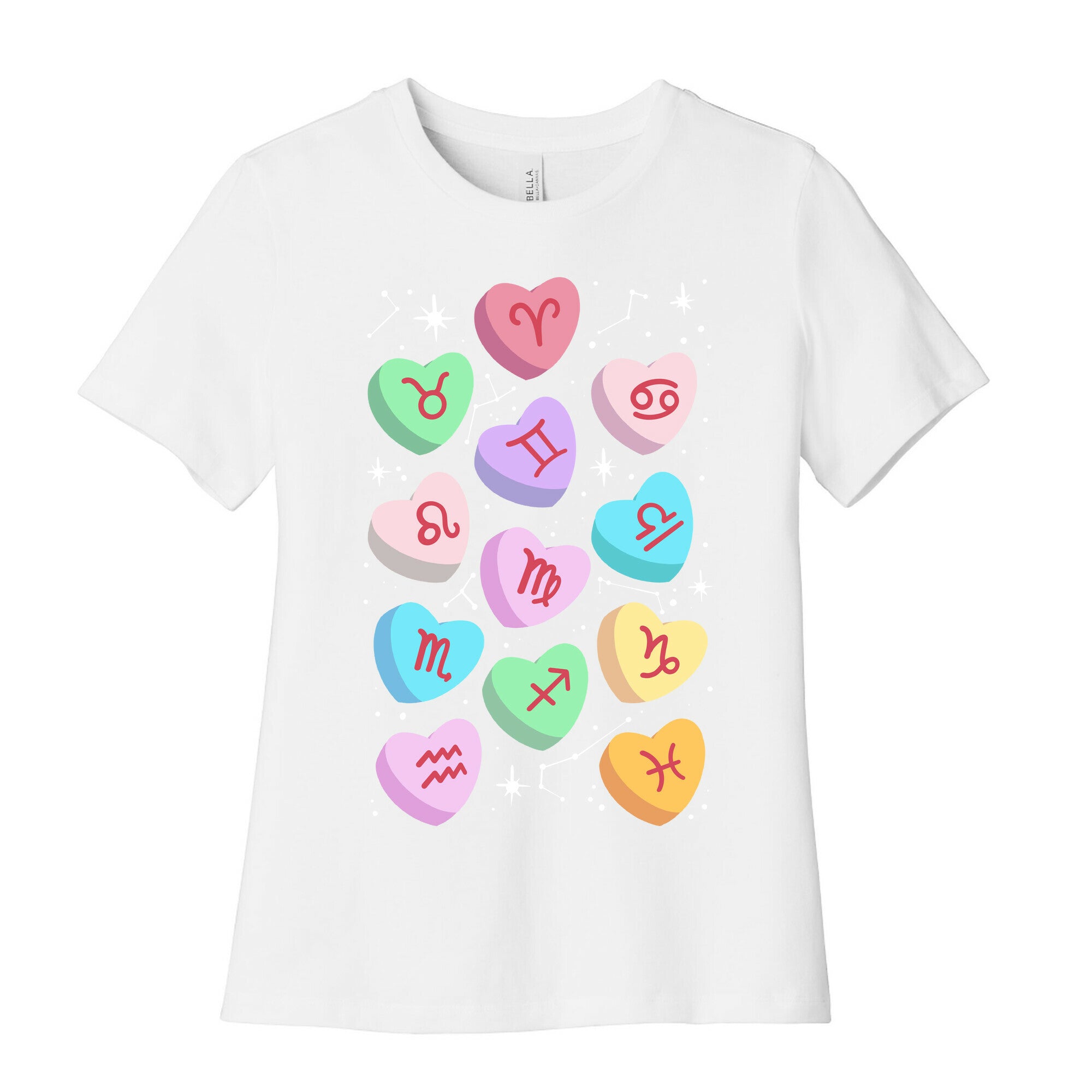 Horoscope Candy Hearts Women's Cotton Tee