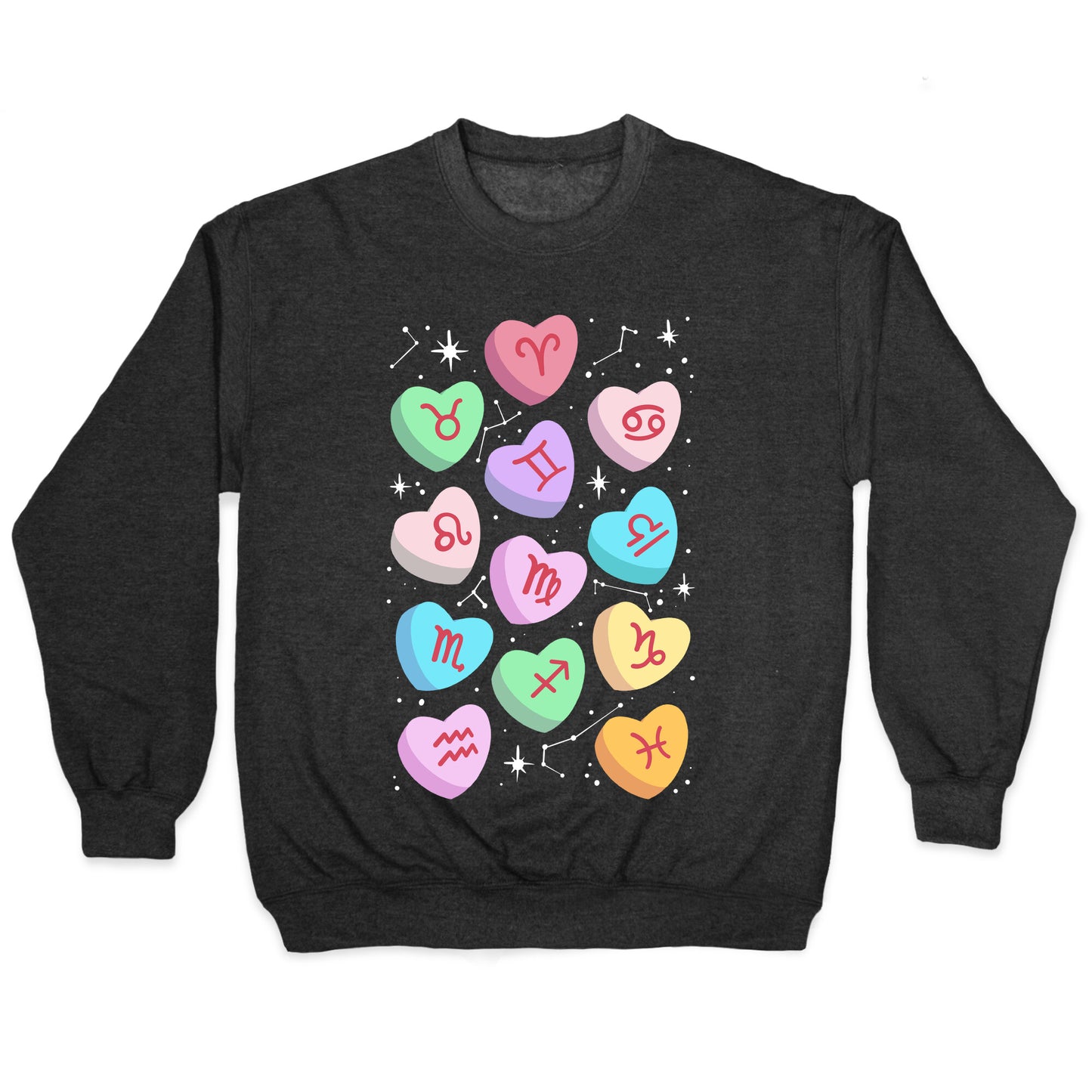 Horoscope Candy Hearts Crewneck Sweatshirt