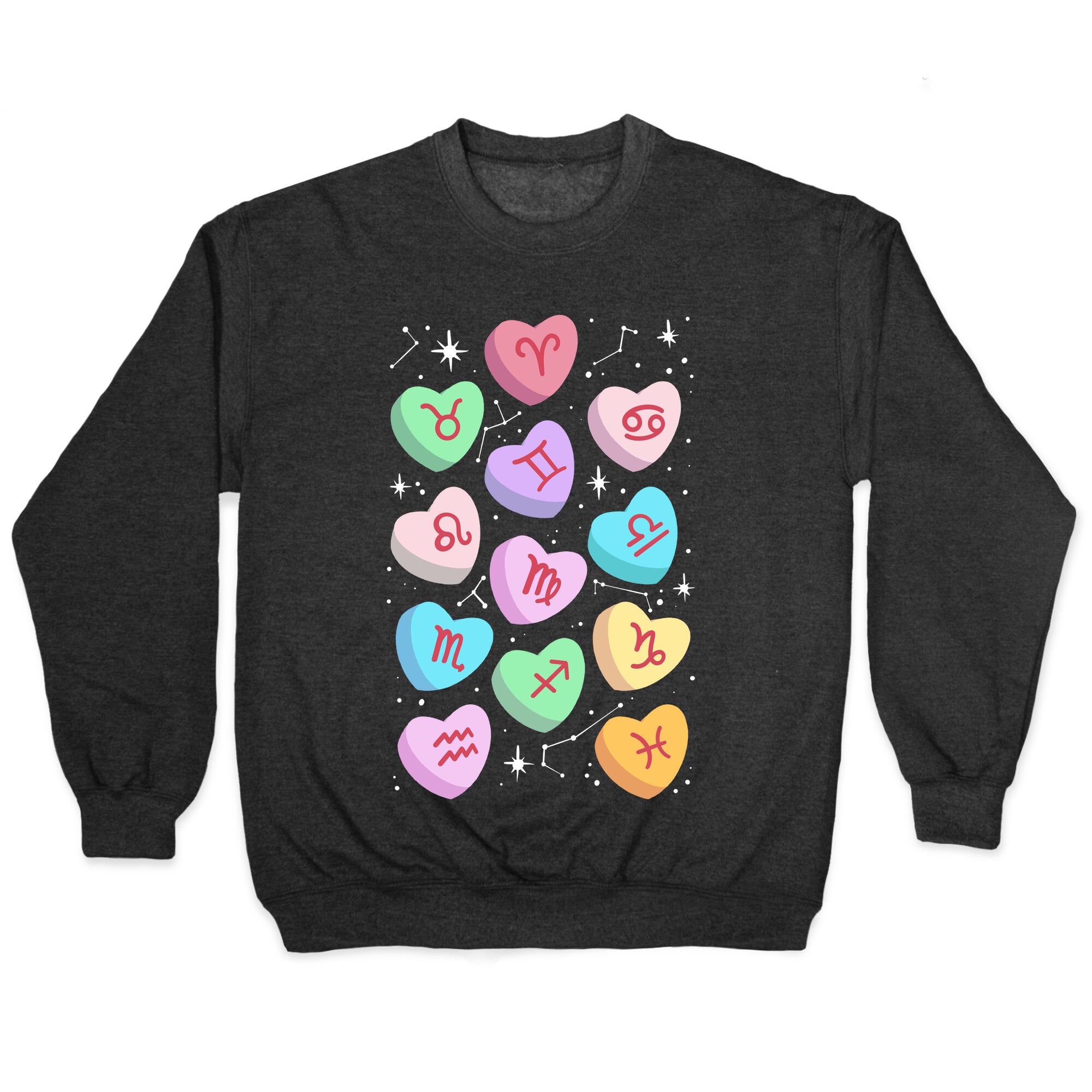 Horoscope Candy Hearts Crewneck Sweatshirt