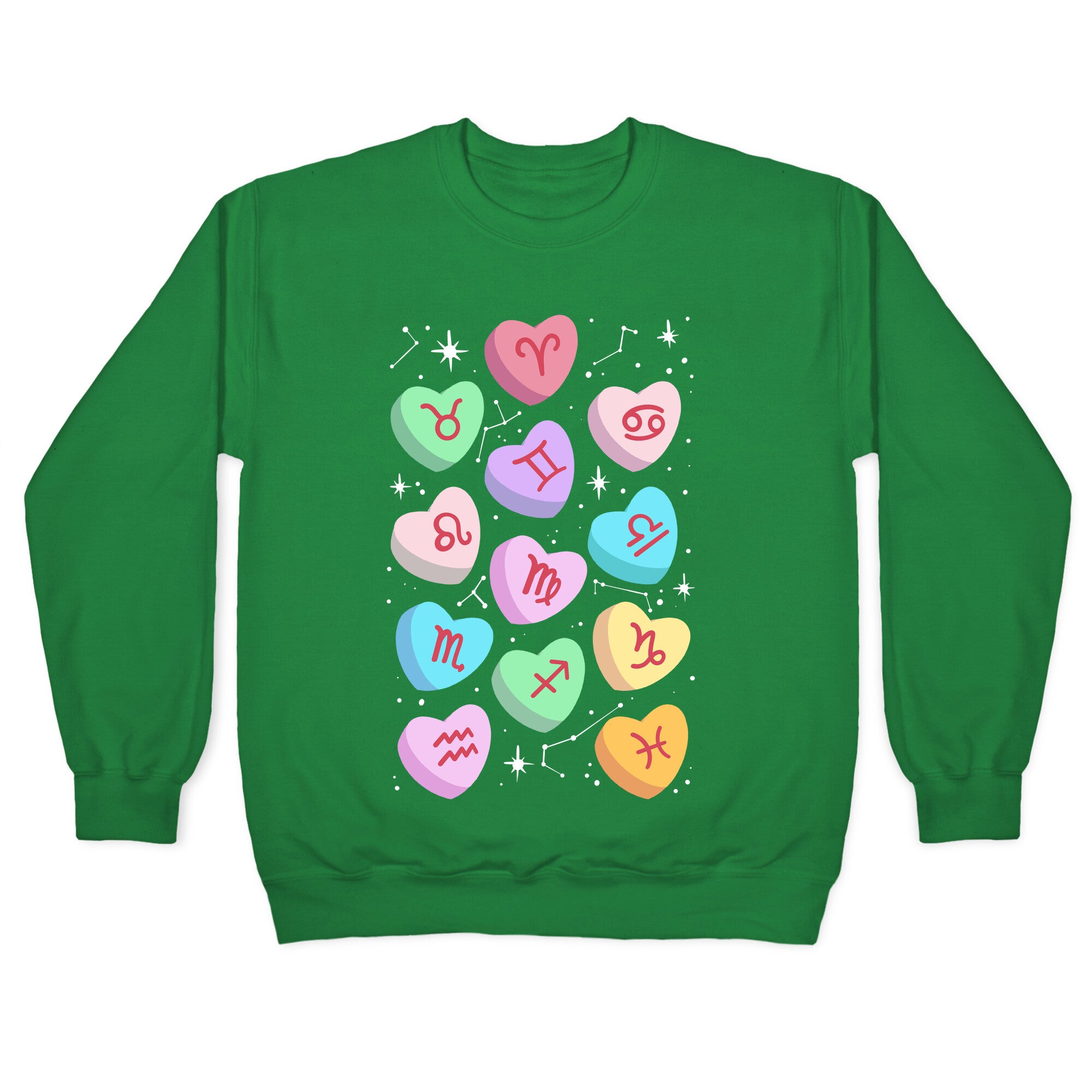 Horoscope Candy Hearts Crewneck Sweatshirt