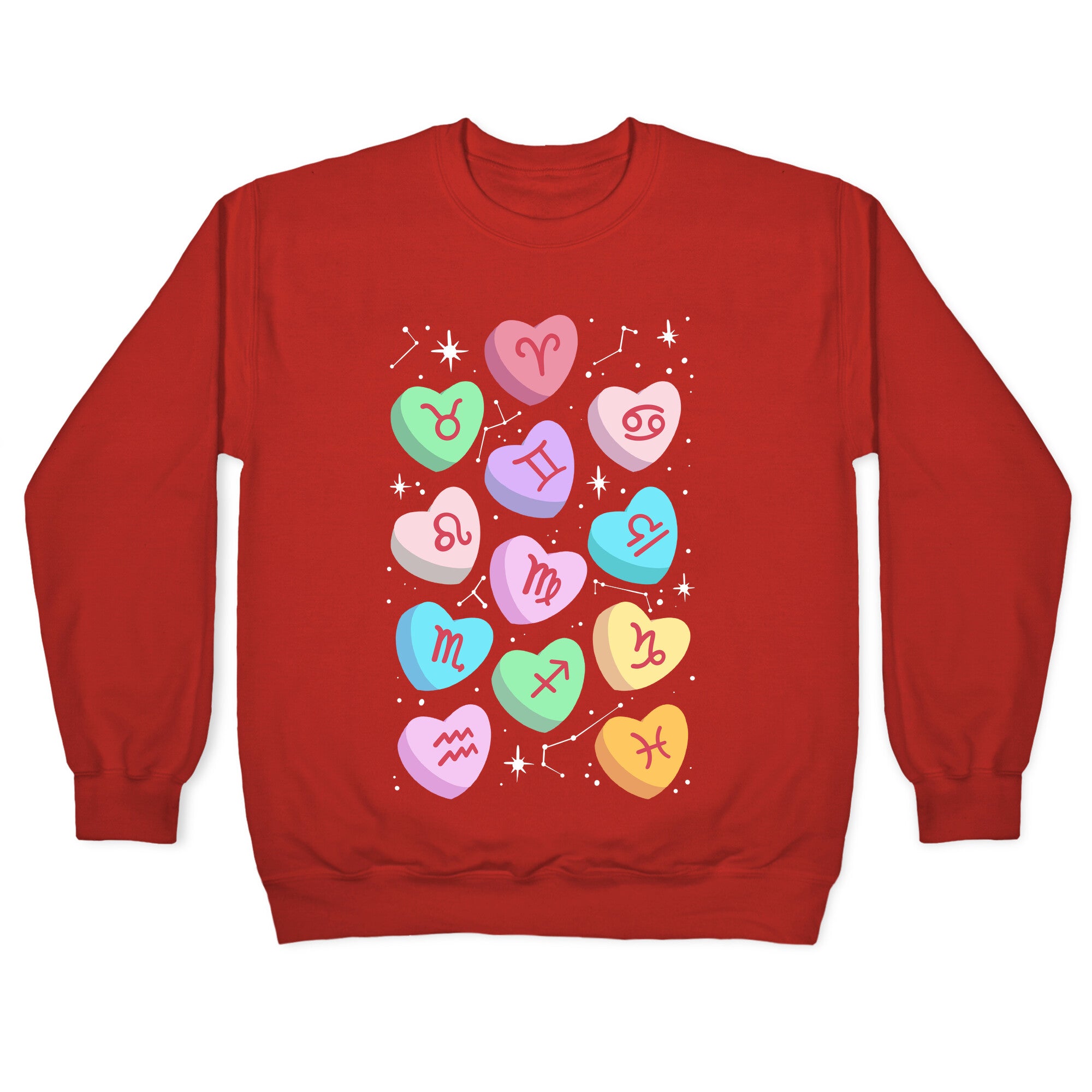 Horoscope Candy Hearts Crewneck Sweatshirt