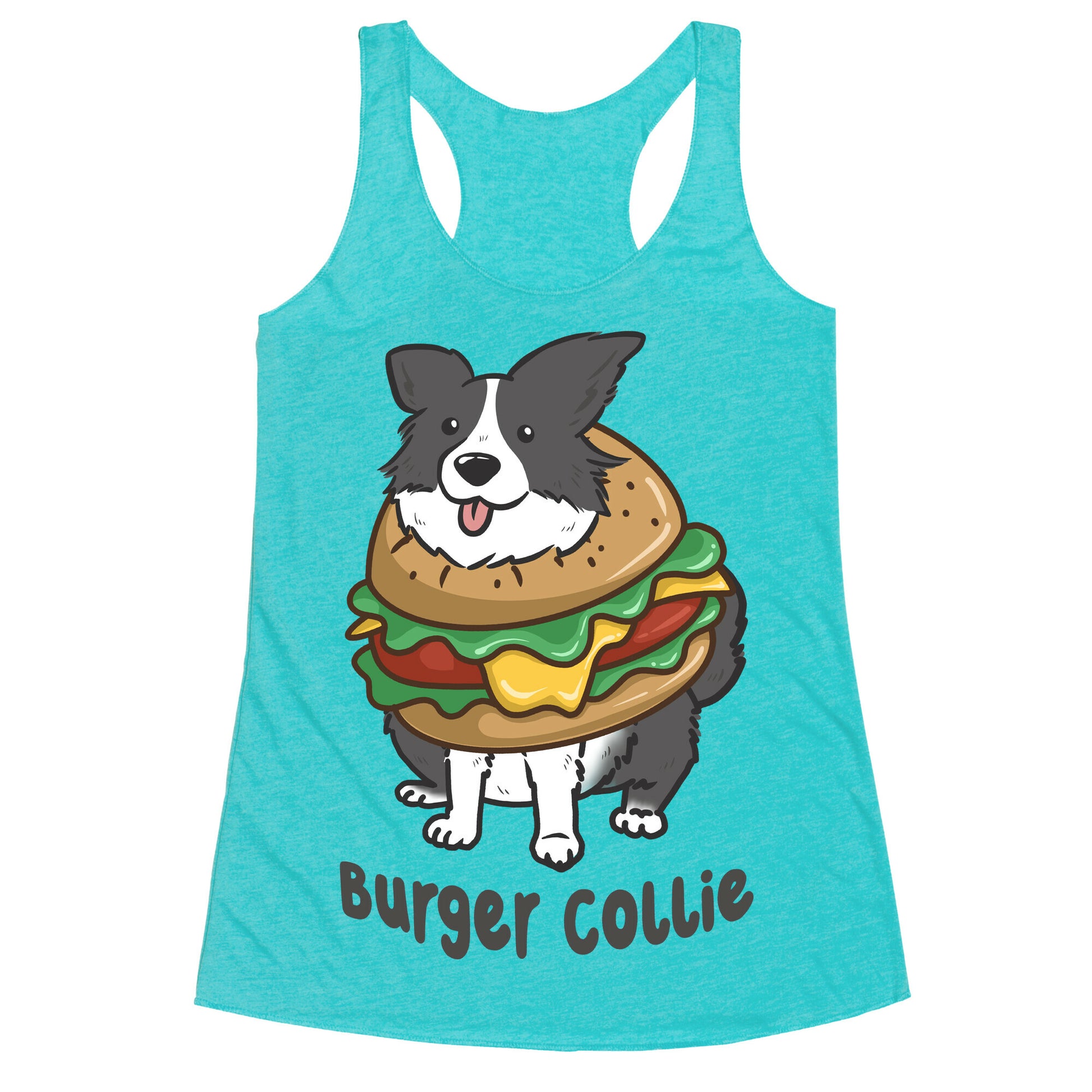 Burger Collie Racerback Tank