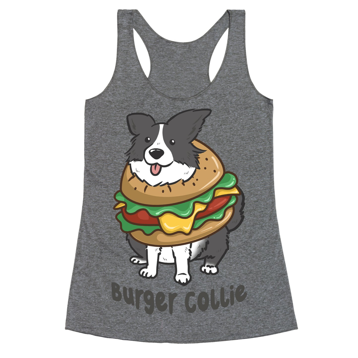 Burger Collie Racerback Tank