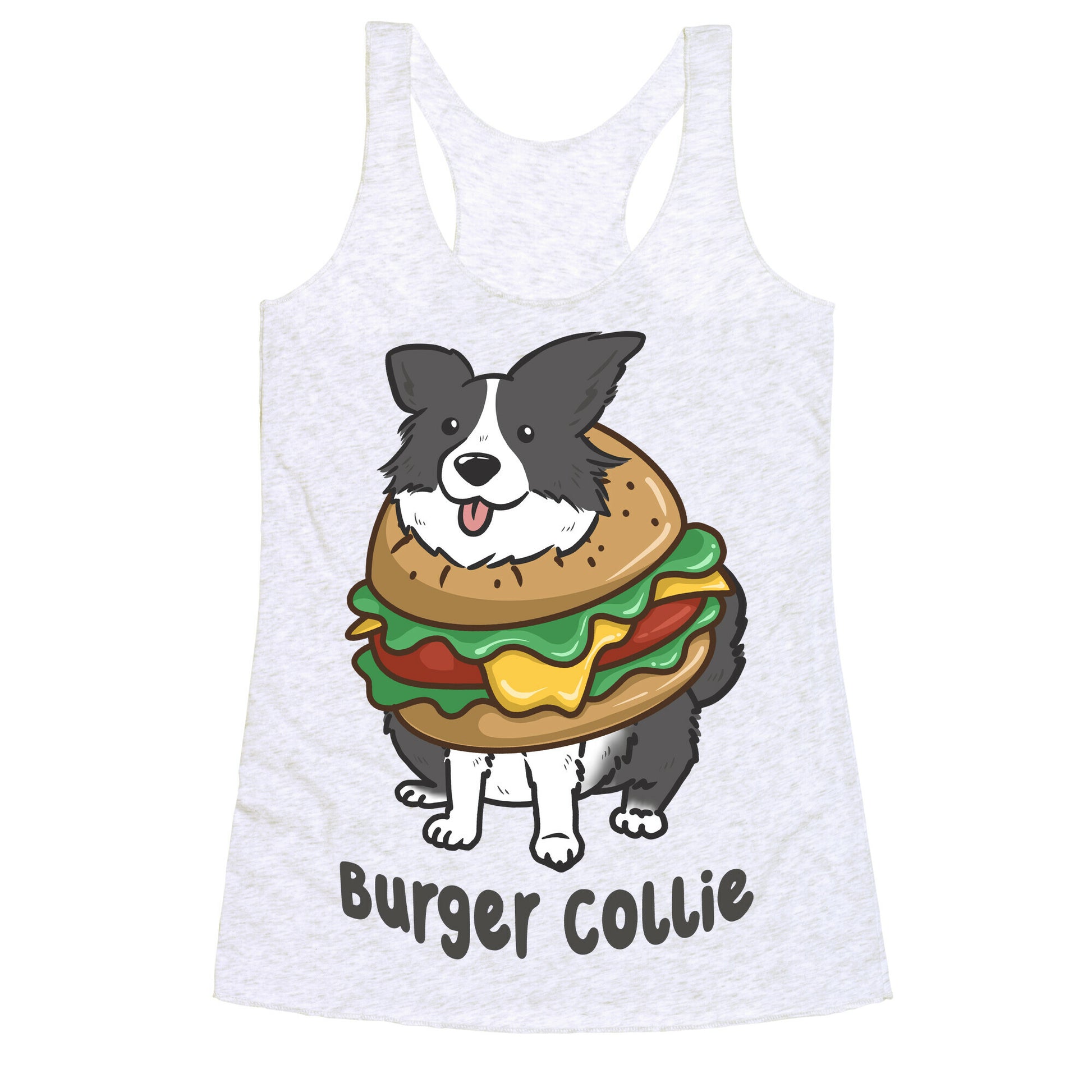 Burger Collie Racerback Tank