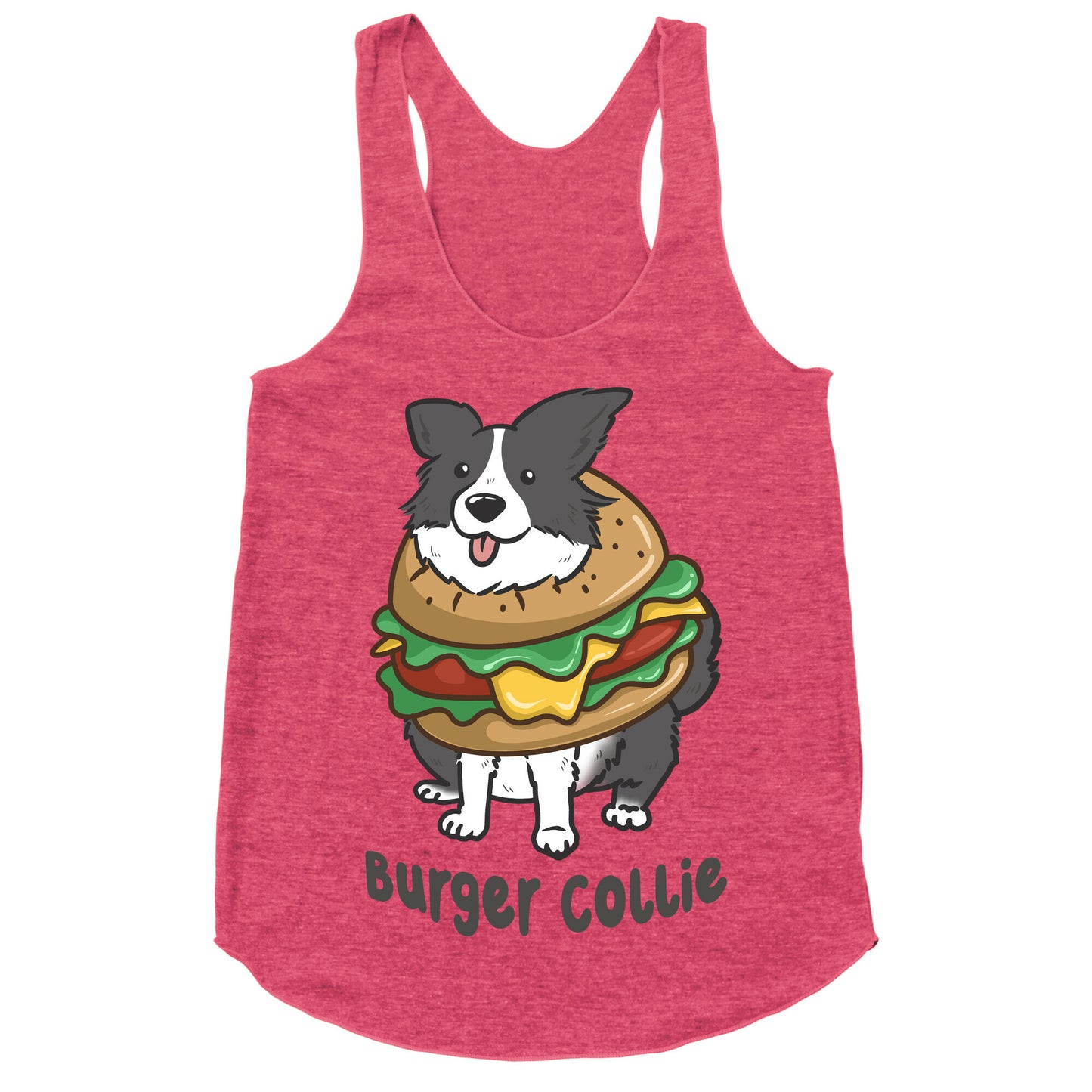 Burger Collie Racerback Tank