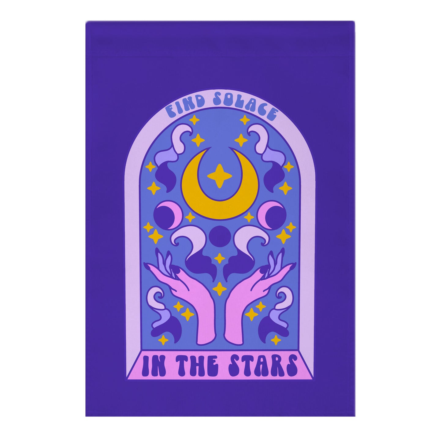 Find Solace In The Stars Garden Flag