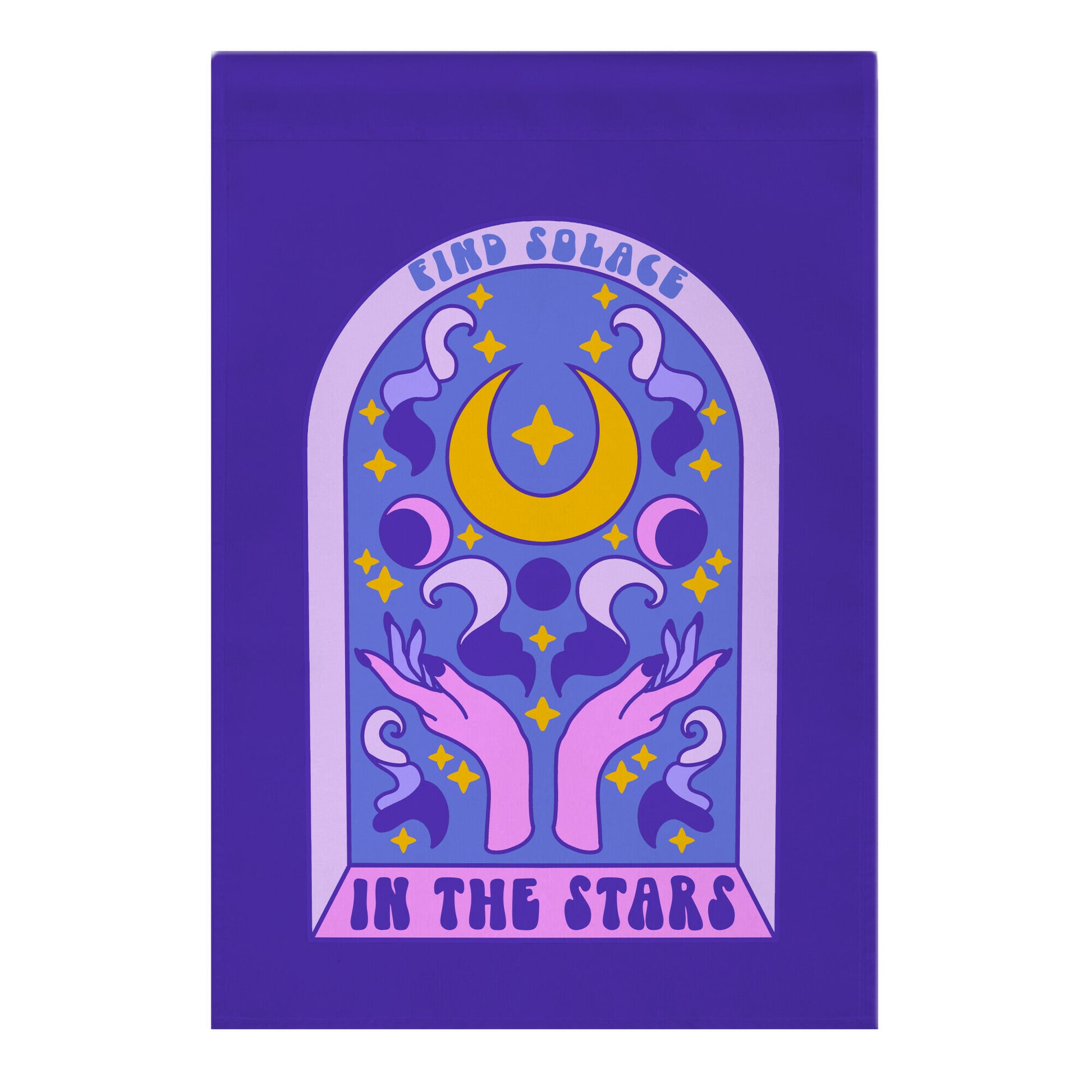 Find Solace In The Stars Garden Flag