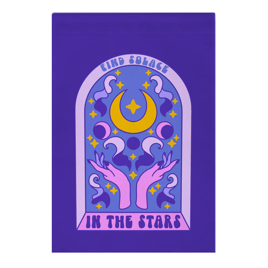 Find Solace In The Stars Garden Flag