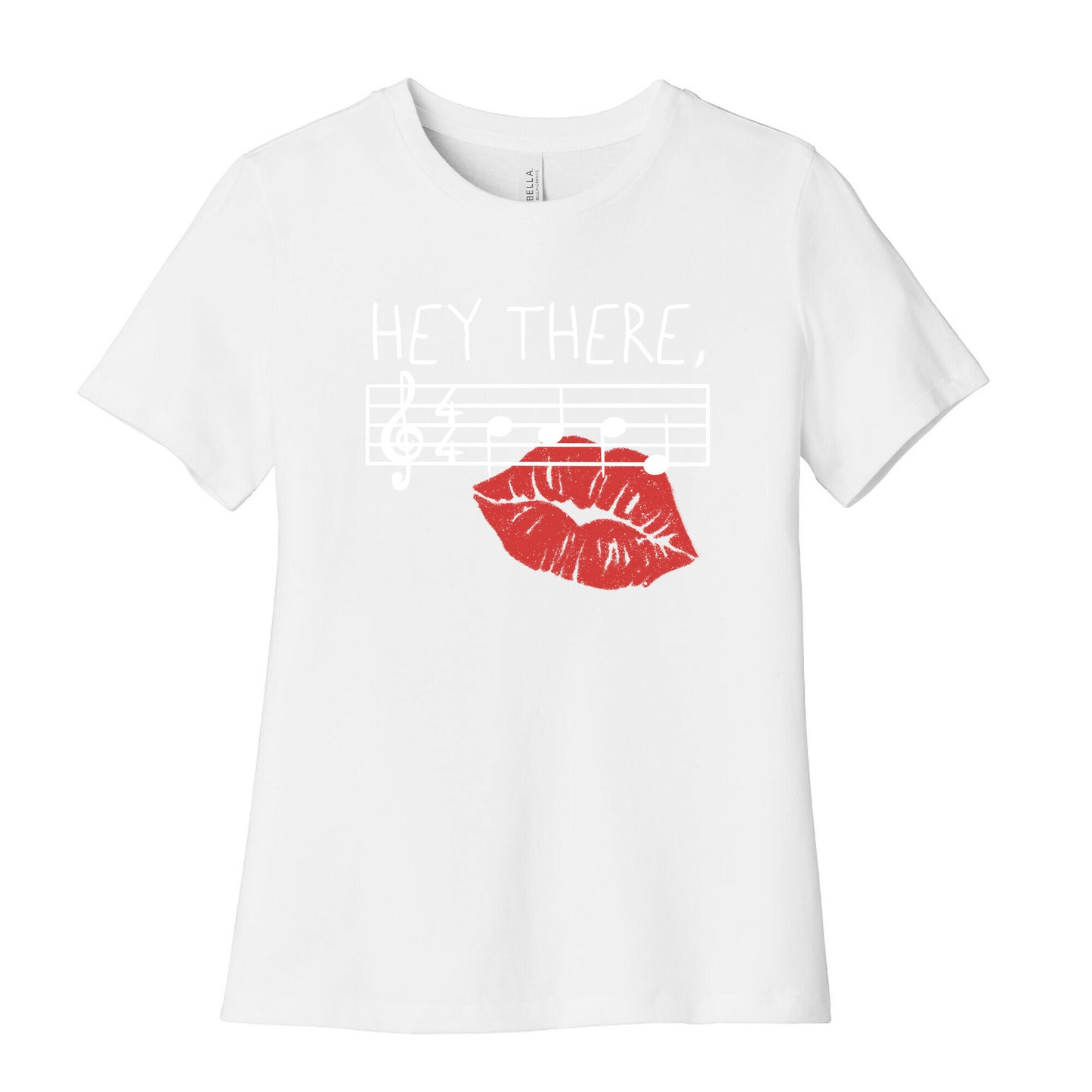 Hey There Babe Music Pun Women's Cotton Tee