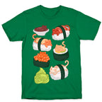 Sushi Cats Pattern T-Shirt