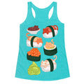 Sushi Cats Pattern Racerback Tank