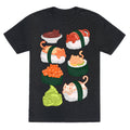 Sushi Cats Pattern Unisex Triblend Tee