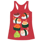 Sushi Cats Pattern Racerback Tank