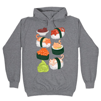 Sushi Cats Pattern Hoodie