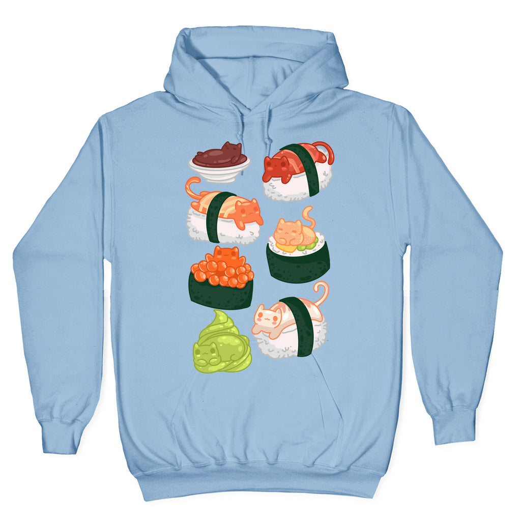 Sushi Cats Pattern Hoodie