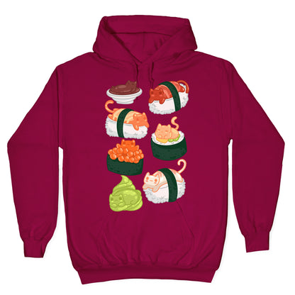 Sushi Cats Pattern Hoodie