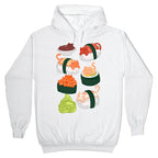 Sushi Cats Pattern Hoodie