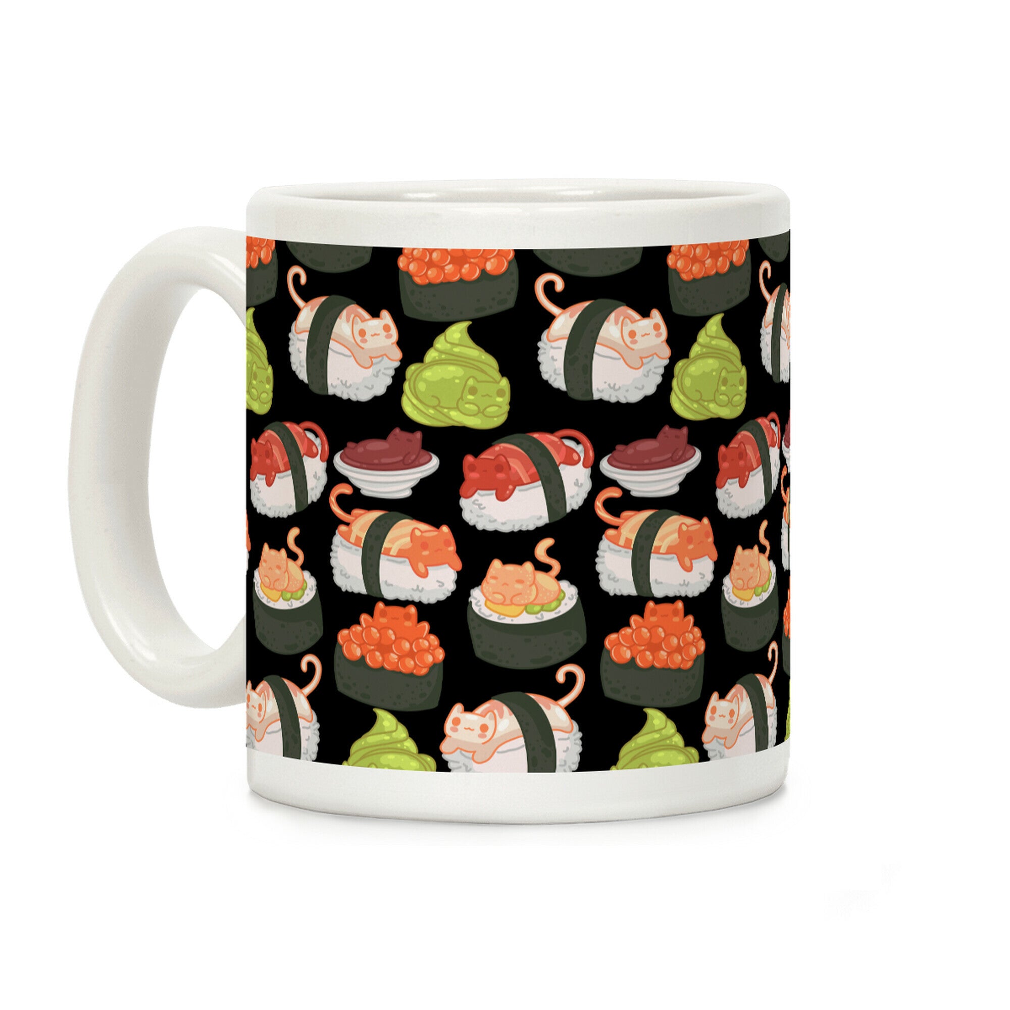 Sushi Cats Pattern Coffee Mug
