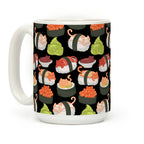 Sushi Cats Pattern Coffee Mug