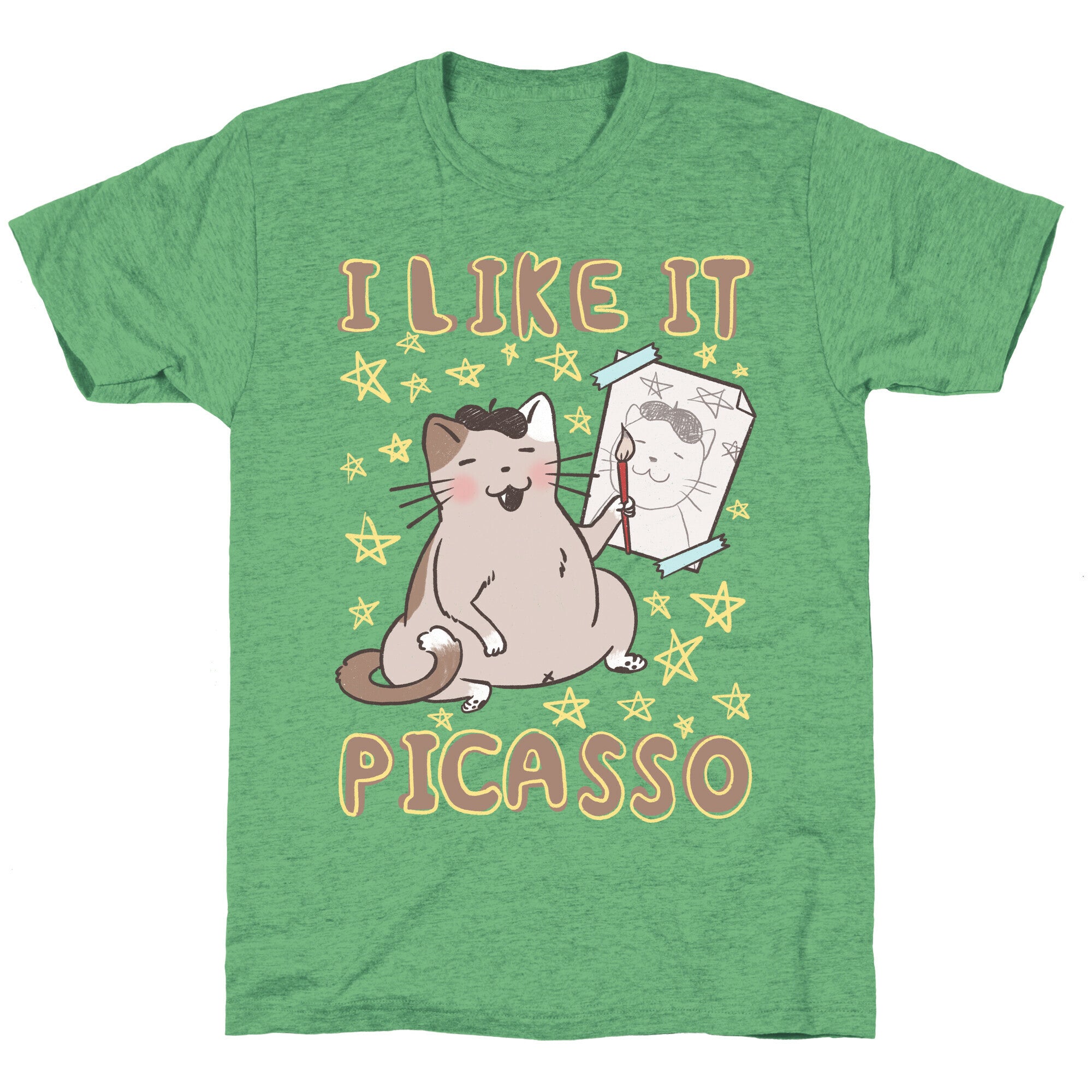 I Like It Picasso Cat Parody Unisex Triblend Tee