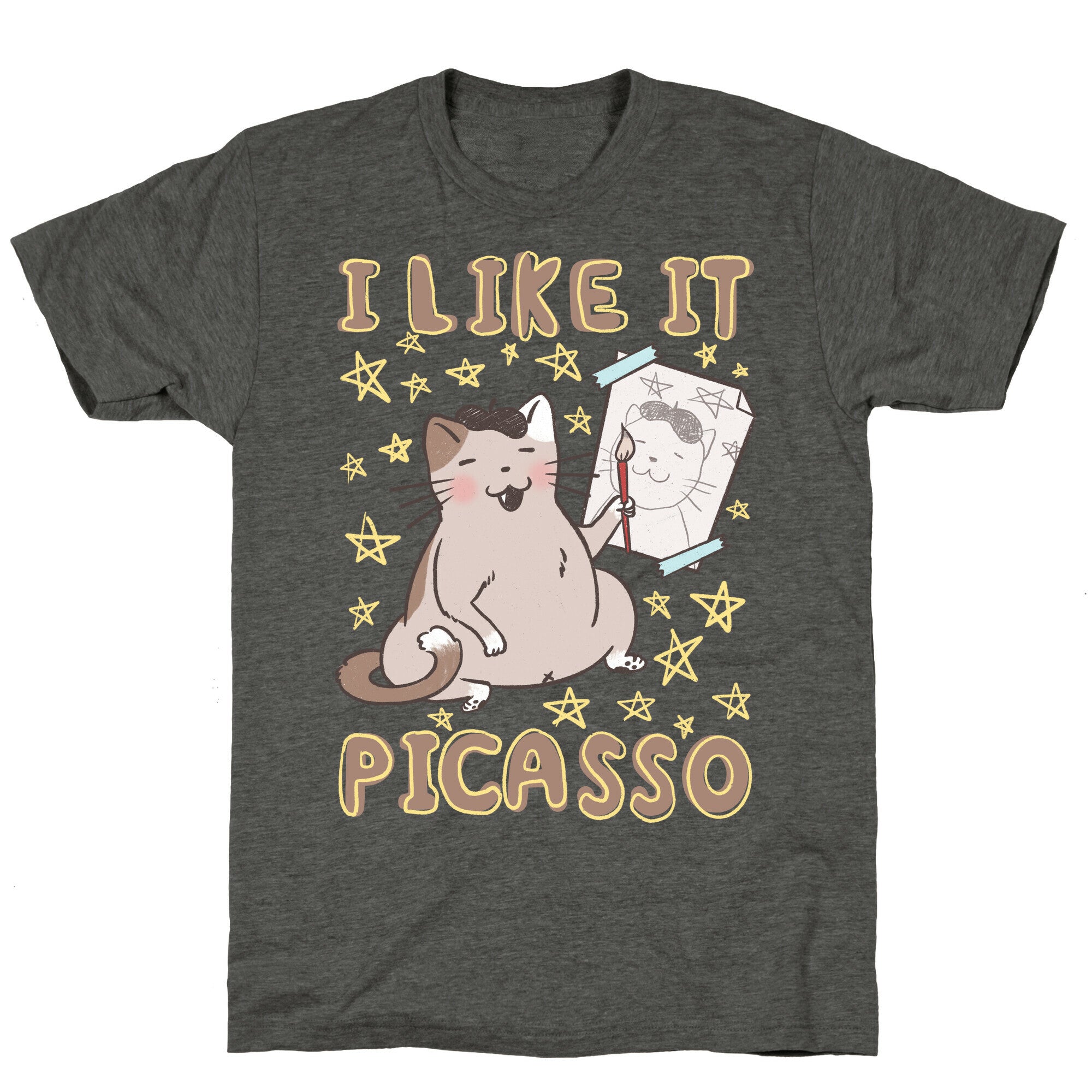 I Like It Picasso Cat Parody Unisex Triblend Tee