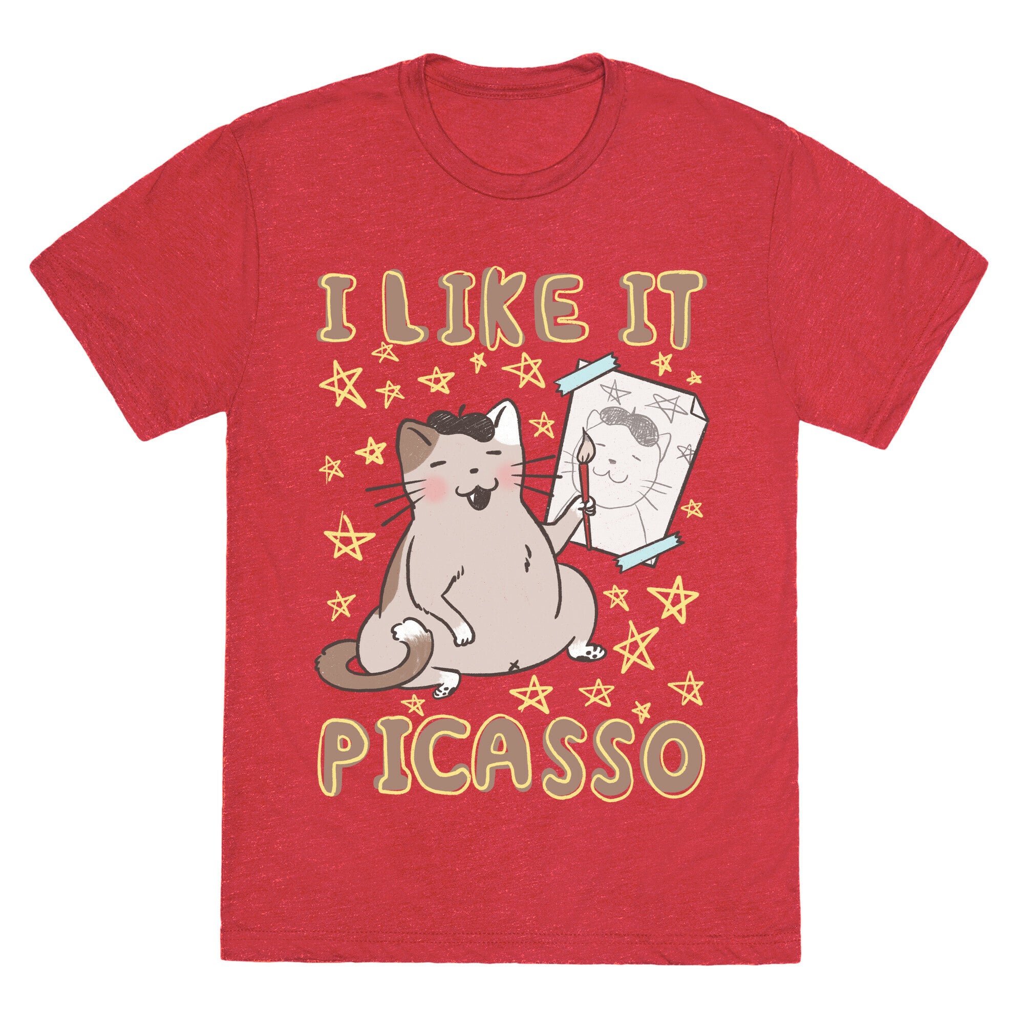 I Like It Picasso Cat Parody Unisex Triblend Tee