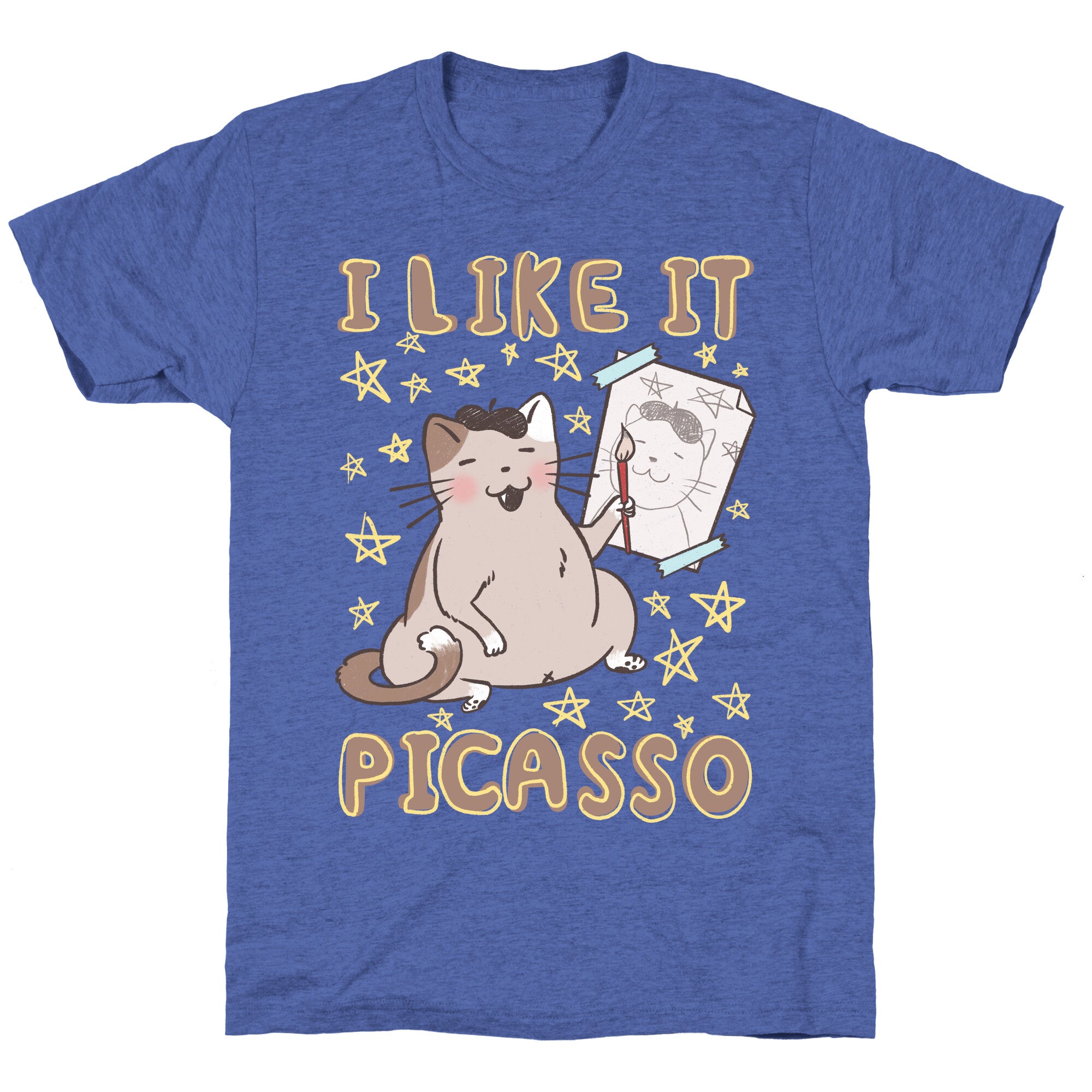 I Like It Picasso Cat Parody Unisex Triblend Tee