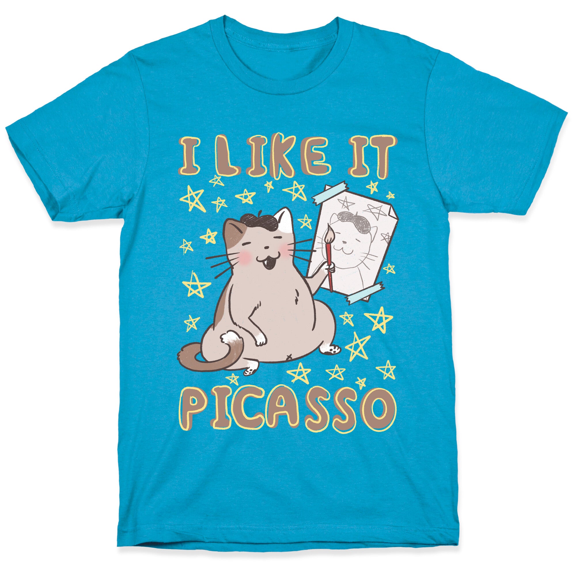 I Like It Picasso Cat Parody Unisex Triblend Tee