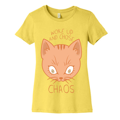 Woke Up And Chose Chaos Women's Cotton Tee