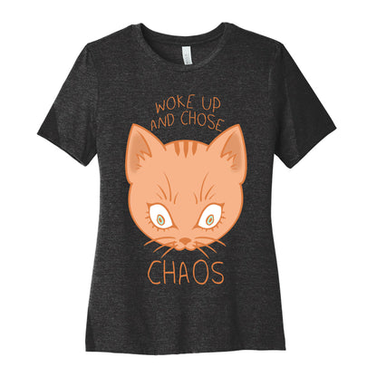 Woke Up And Chose Chaos Women's Cotton Tee