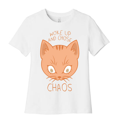Woke Up And Chose Chaos Women's Cotton Tee