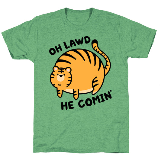 Oh Lawd He Comin' Tiger Unisex Triblend Tee