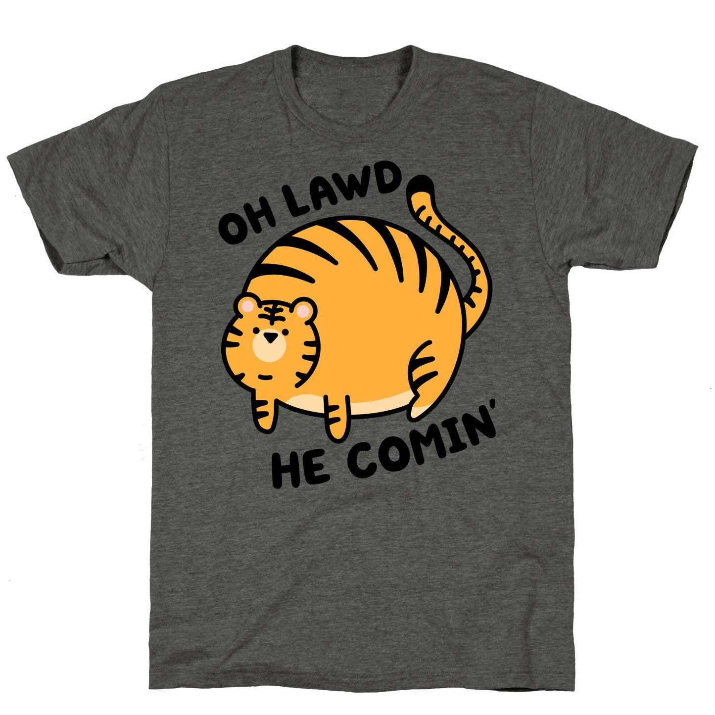 Oh Lawd He Comin' Tiger Unisex Triblend Tee