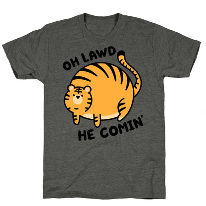 Oh Lawd He Comin' Tiger Unisex Triblend Tee