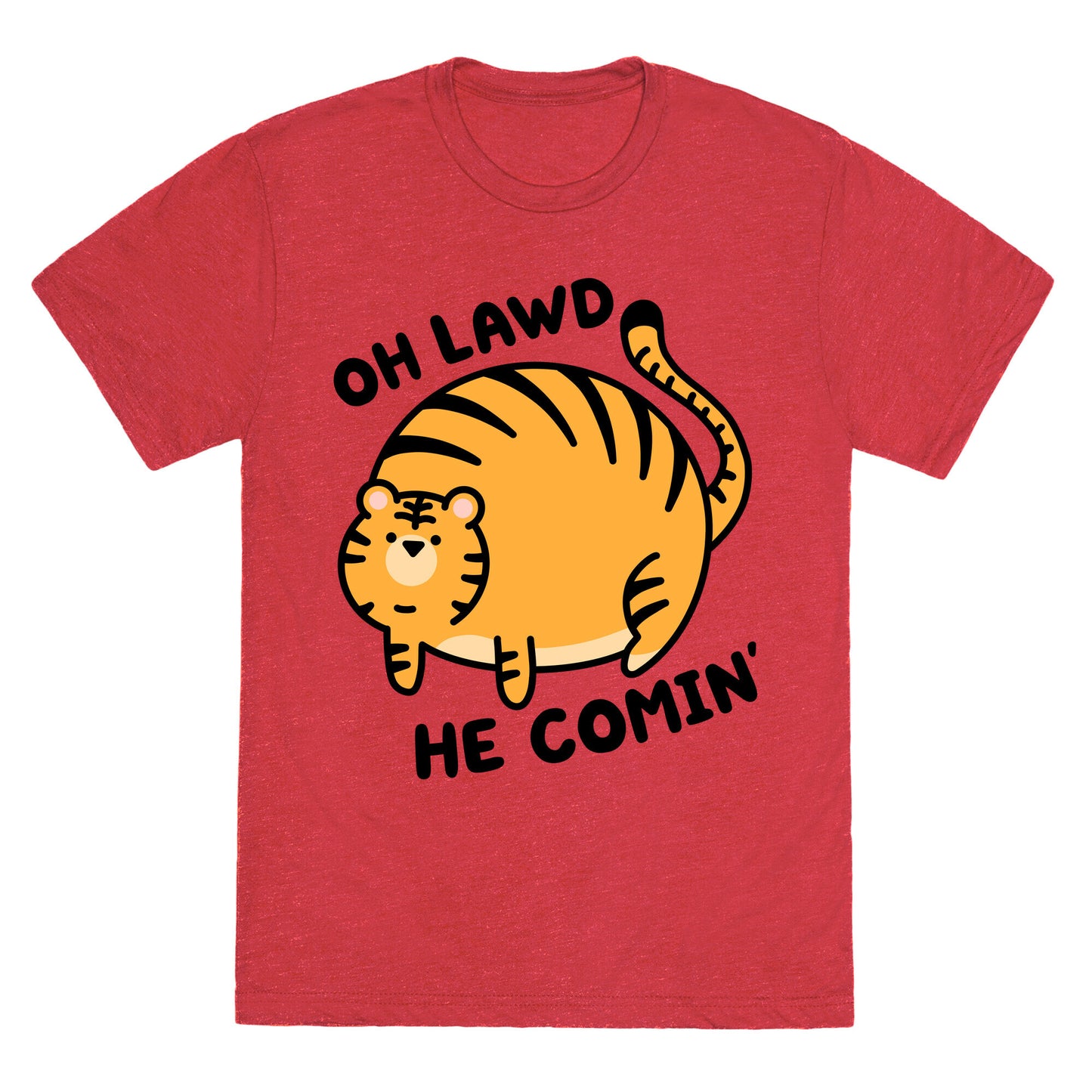 Oh Lawd He Comin' Tiger Unisex Triblend Tee