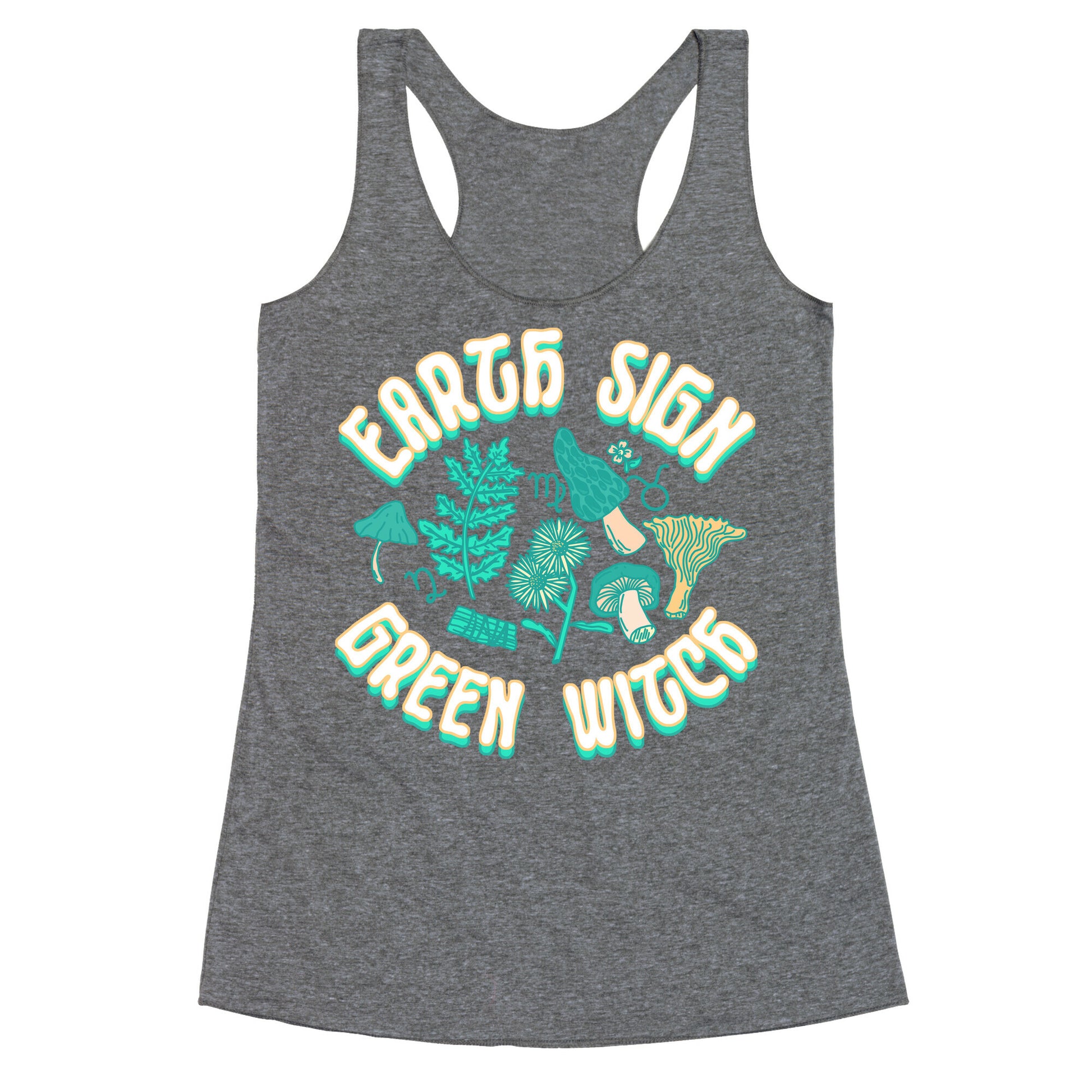 Earth Sign Green Witch Racerback Tank