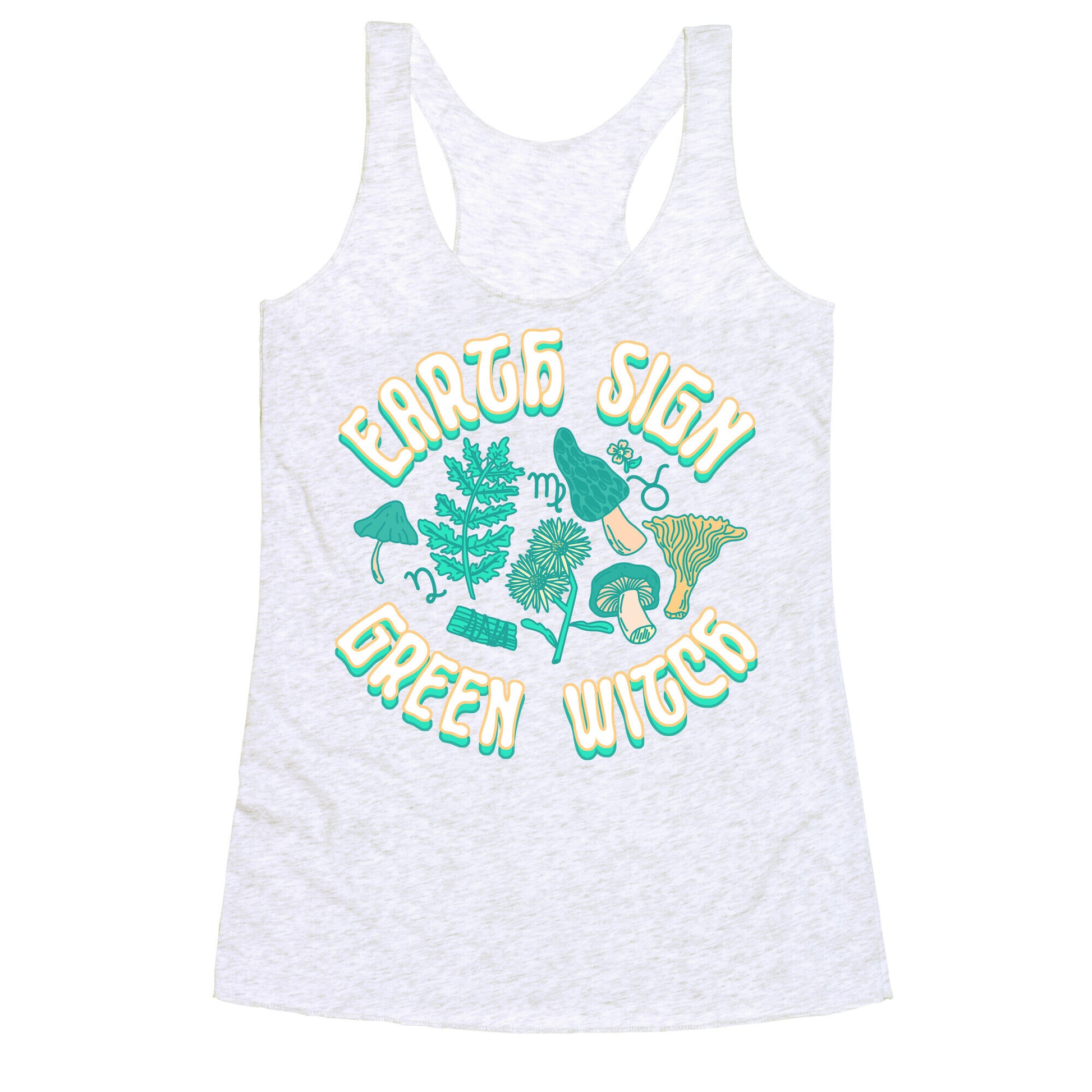 Earth Sign Green Witch Racerback Tank