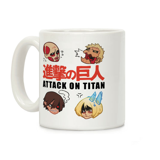 Attack On Titan Heads Coffee Mug