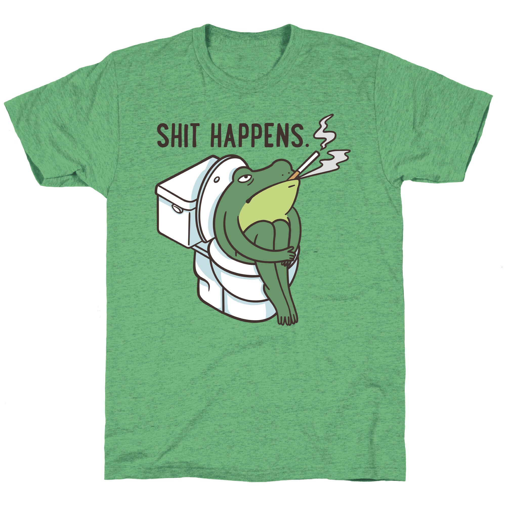 Shit Happens (Frog On A Toilet) Unisex Triblend Tee